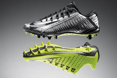 Nike produced parts of its Vapor Carbon Elite (top) and Vapor Laser Talon (bottom) on a 3D printer.
