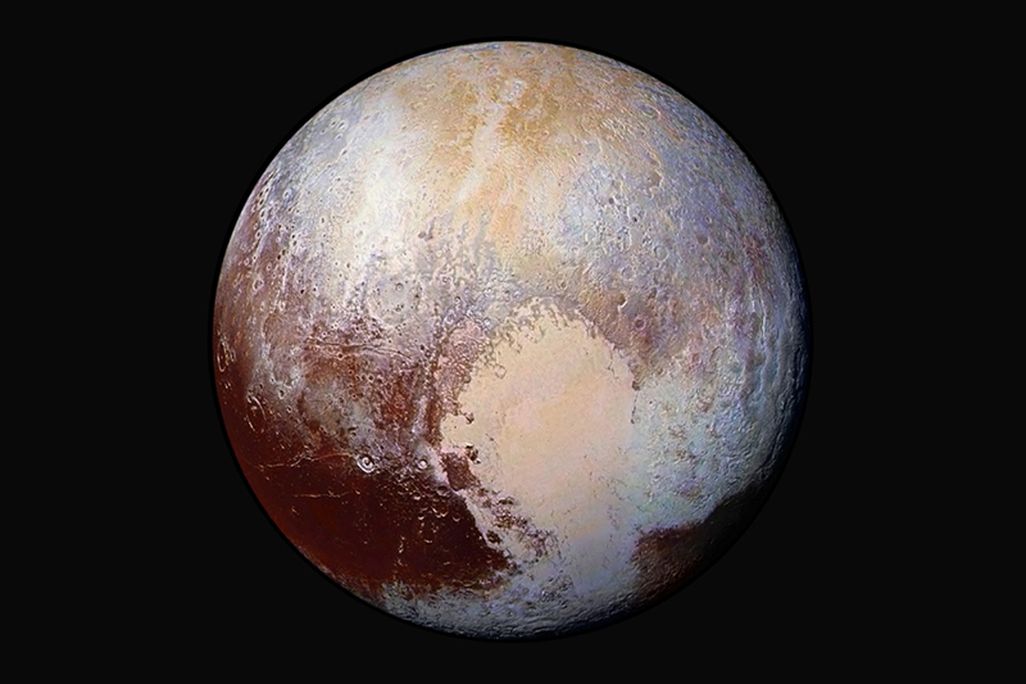 Pluto in false color