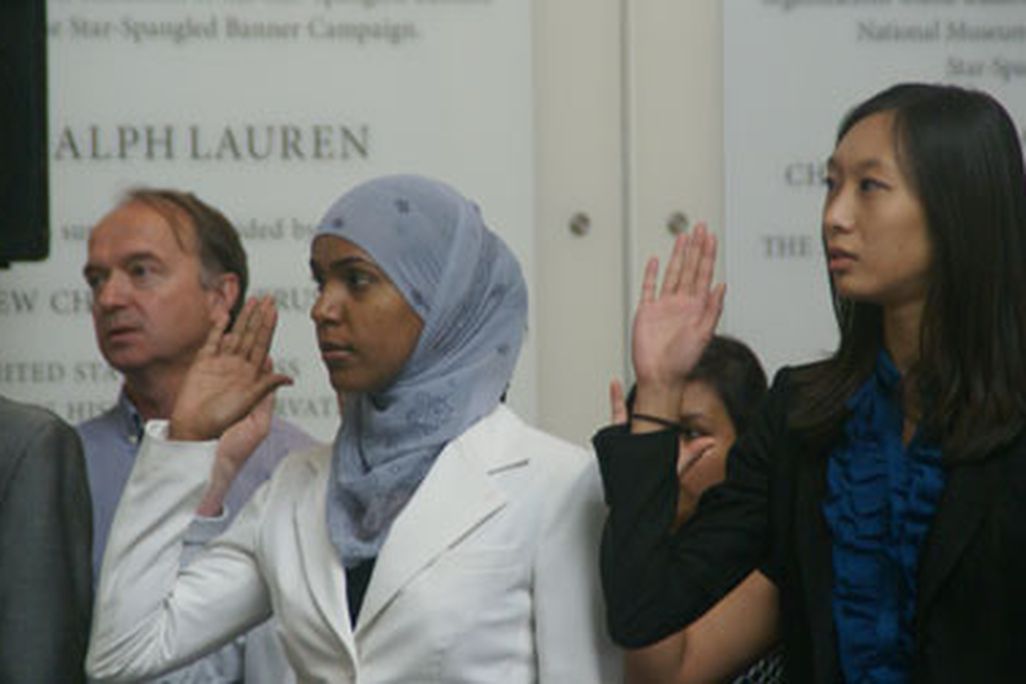 Two of the newest U.S. citizens who were naturalized on Sept. 20, 2010.
