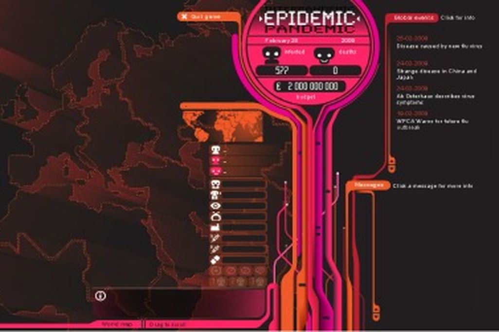 A screenshot from The Great Flu, an online game
