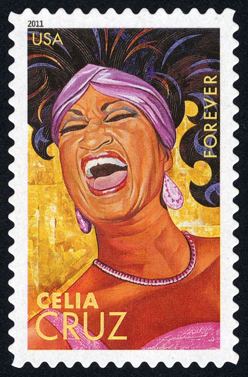 Celia Cruz on a stamp