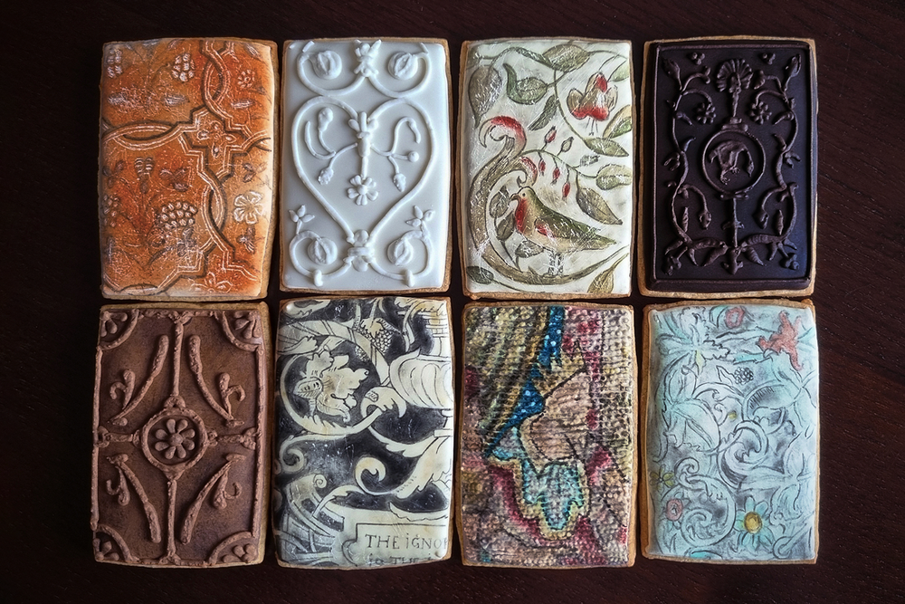 Examples of Ella Hawkins' biscuit art