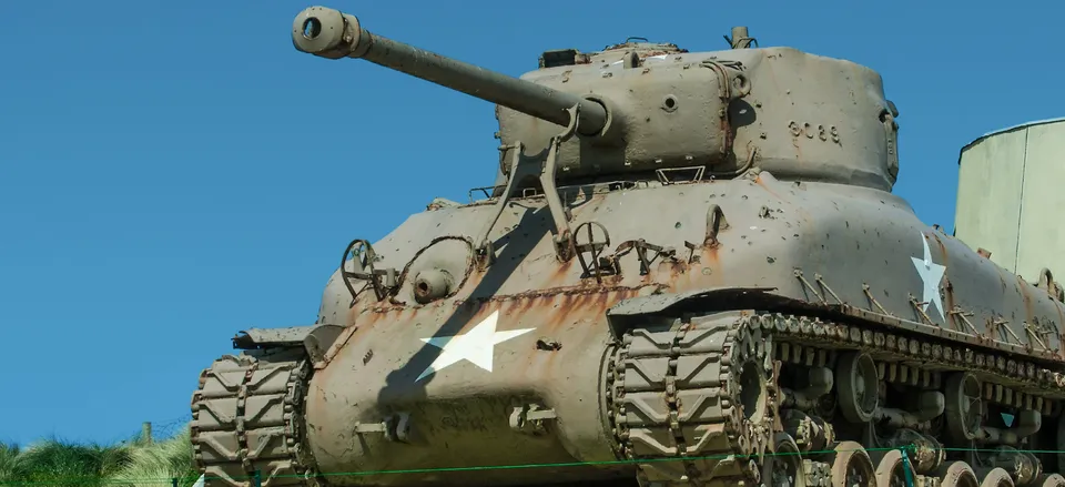  Sherman tank on Utah Beach 