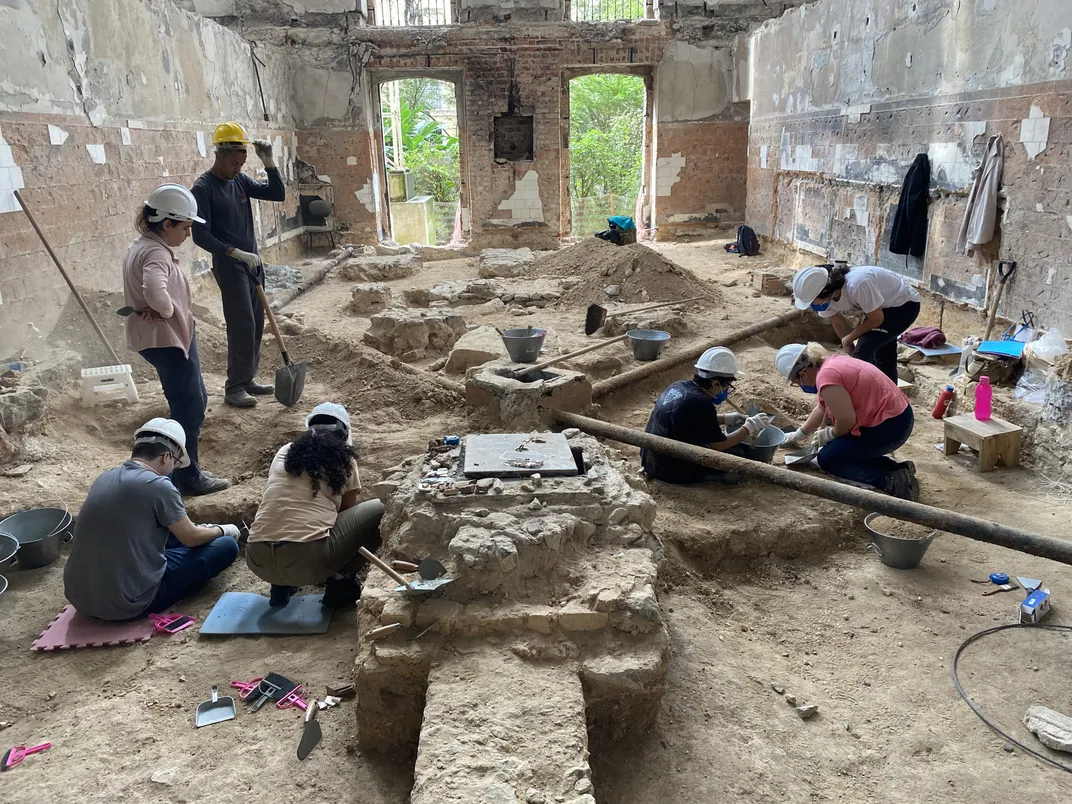 Archaeological site at Brazil's Museu Nacional