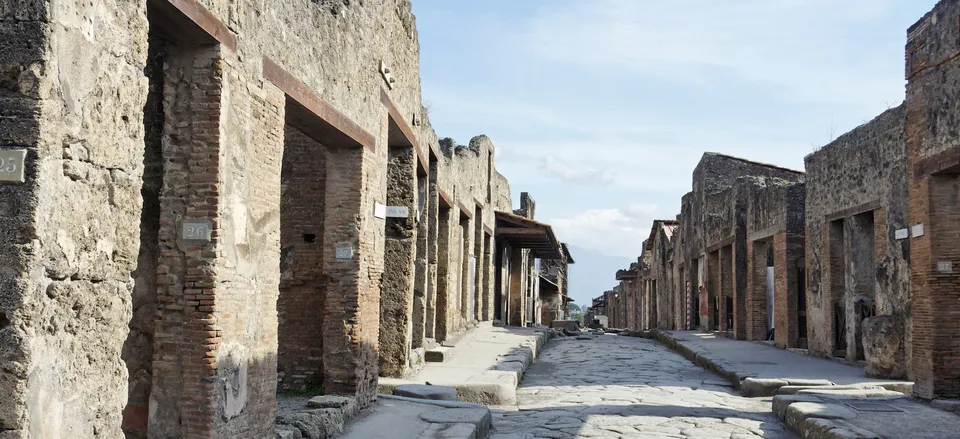  Typical street in Pompeii 