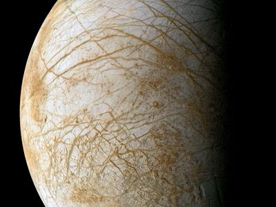 Europa as seen by NASA's Galileo spacecraft.