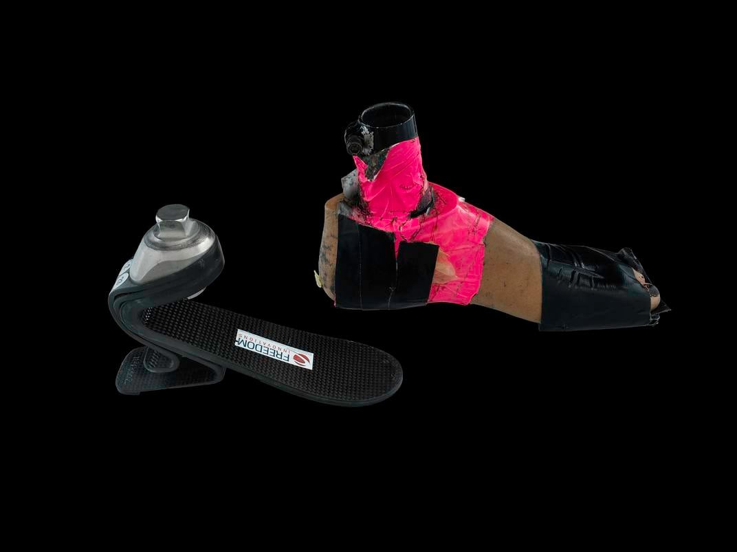 Foot prosthetic, 2014, worn by Amy Purdy