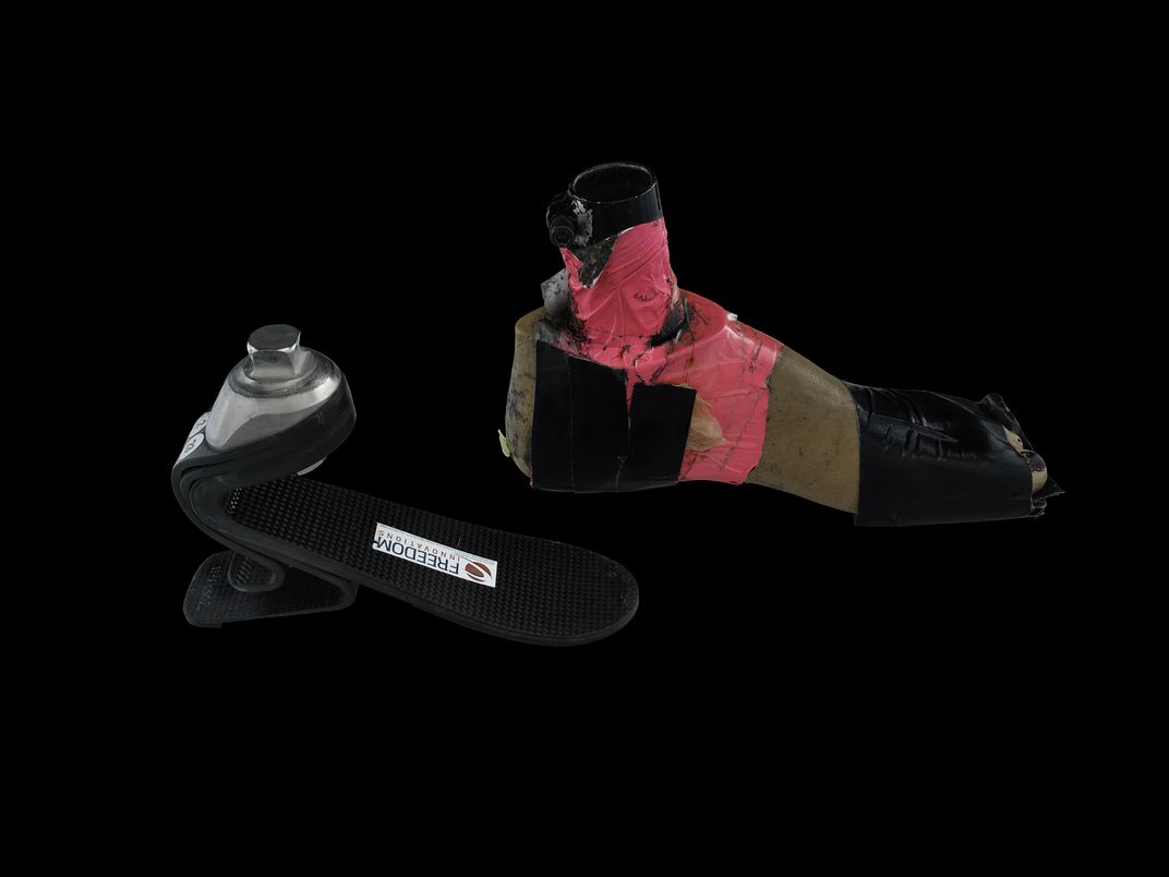 Foot prosthetic, 2014, worn by Amy Purdy