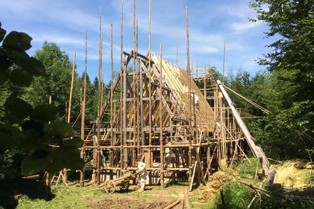 Volunteers in southwest Germany are using ninth-century techniques to construct the medieval monastery.