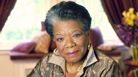 World-famous poet and civil rights activist Maya Angelou talks about her life at the American Indian Museum on Friday.