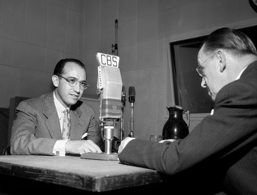 Jonas Salk doing radio interview