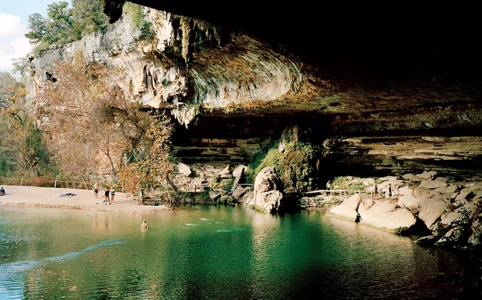 Hamilton Pool Preserve, near Austin, a popular local swimming hole.