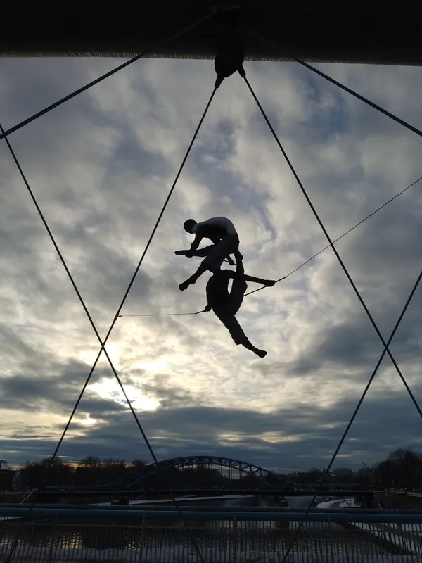 Two acrobats in an exquisite figure thumbnail