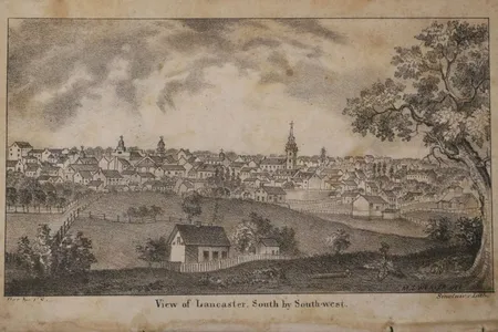 An illustration of Lancaster in the early 1800s. The Pennsylvania city served as the nation's capital on September 27, 1777.