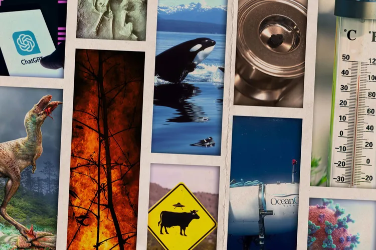 Collage of Top Science Stories of 2023