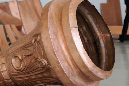 The installation “We the people (detail)” was a deconstructed replica of the Statue of Liberty housed at an art museum in Kassel Germany.