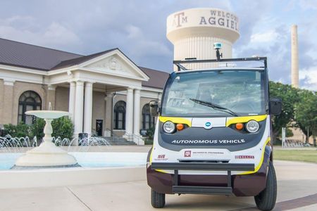 A self-driving shuttle at Texas A&M