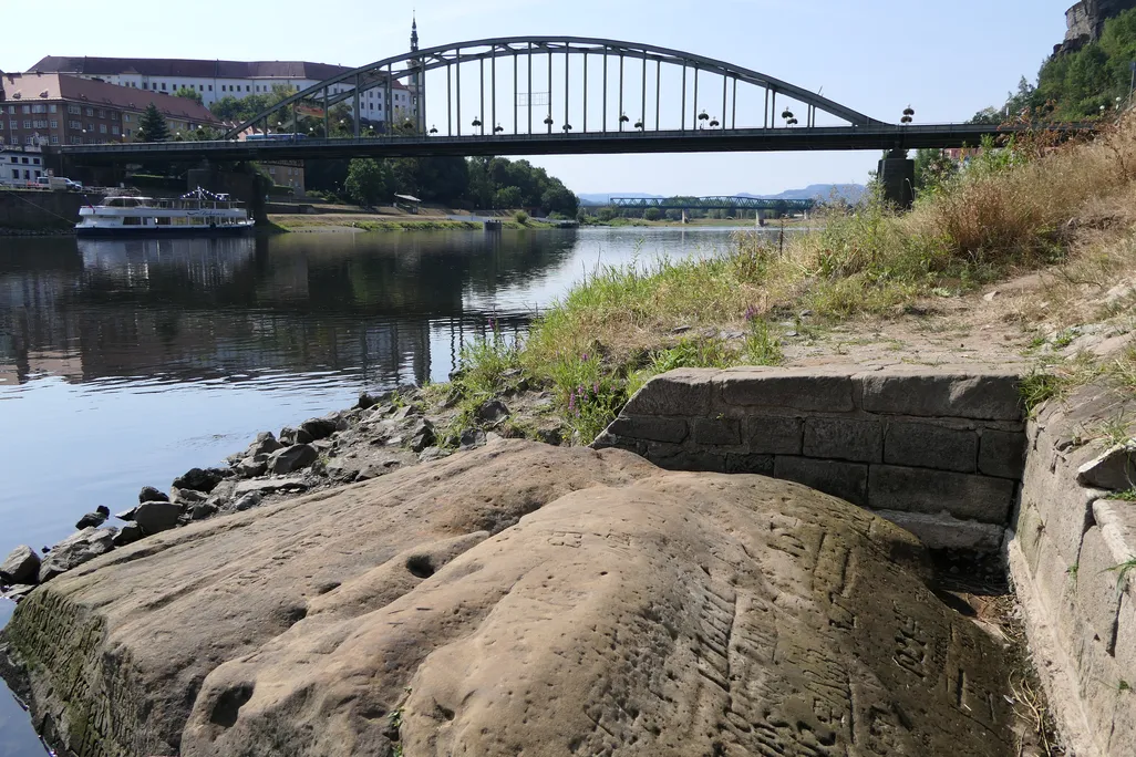 Elbe River hunger stone