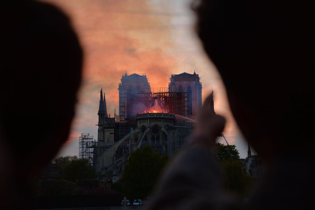 Notre-Dame de Paris on fire
