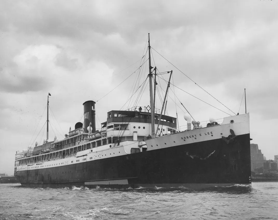 The S.S. Robert E. Lee, a passenger steamer that was sunk by a German U-boat on July 30, 1942