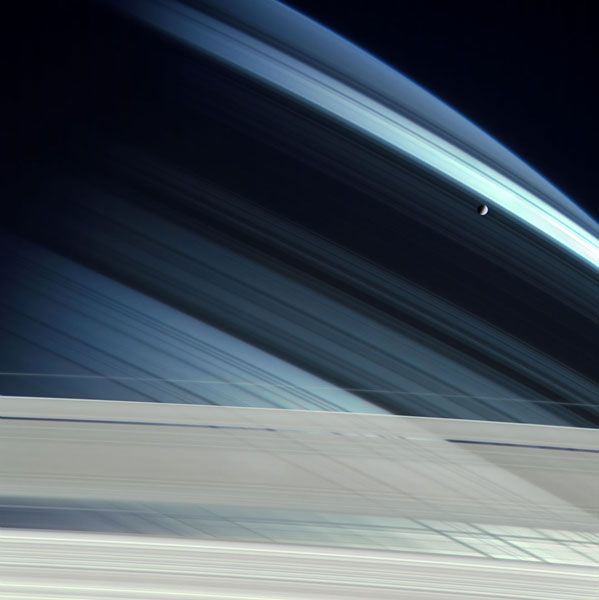 Saturn with Mimas