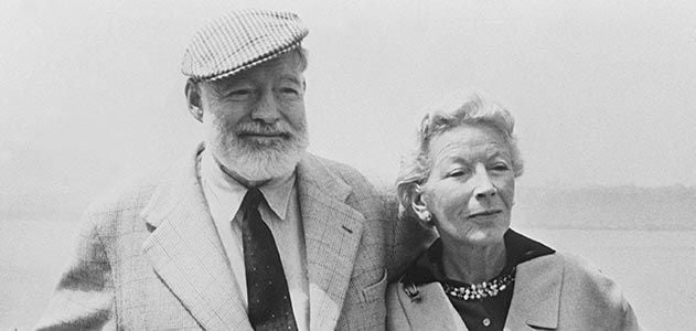 Ernest Hemingway with his wife Mary