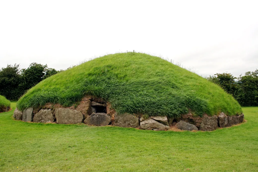 A Neolithic tomb at Knowth in County Meath, Ireland