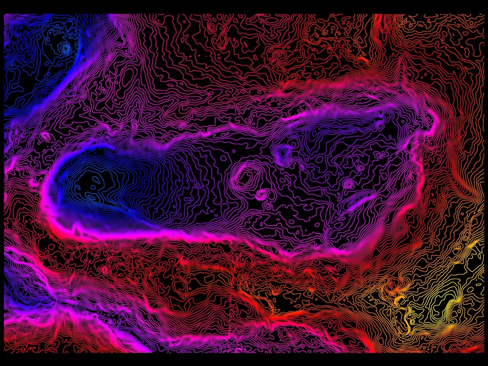 colorized footprint