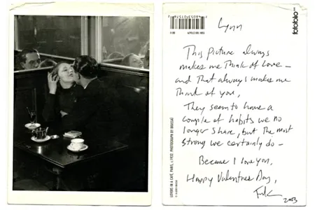 A love note found among the collection&rsquo;s many cards and letters