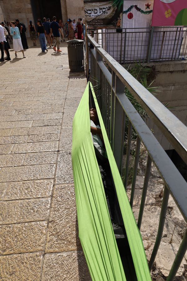 Resting in a hammock in Jerusalem thumbnail