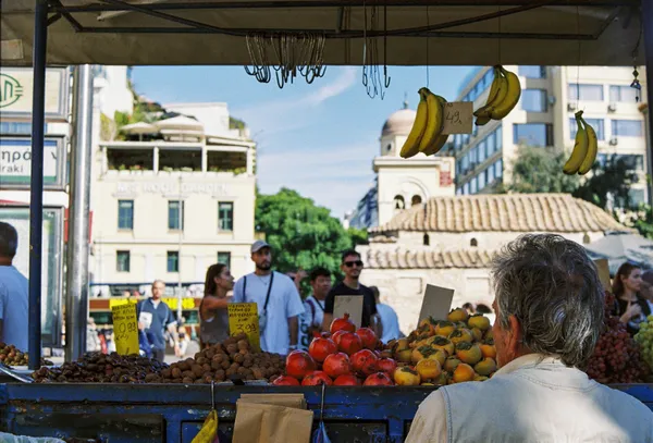 A Plaza's Fruit Seller on a Sunny Day thumbnail