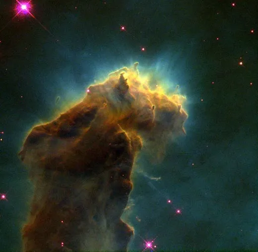 Embryonic stars in the Eagle Nebula
