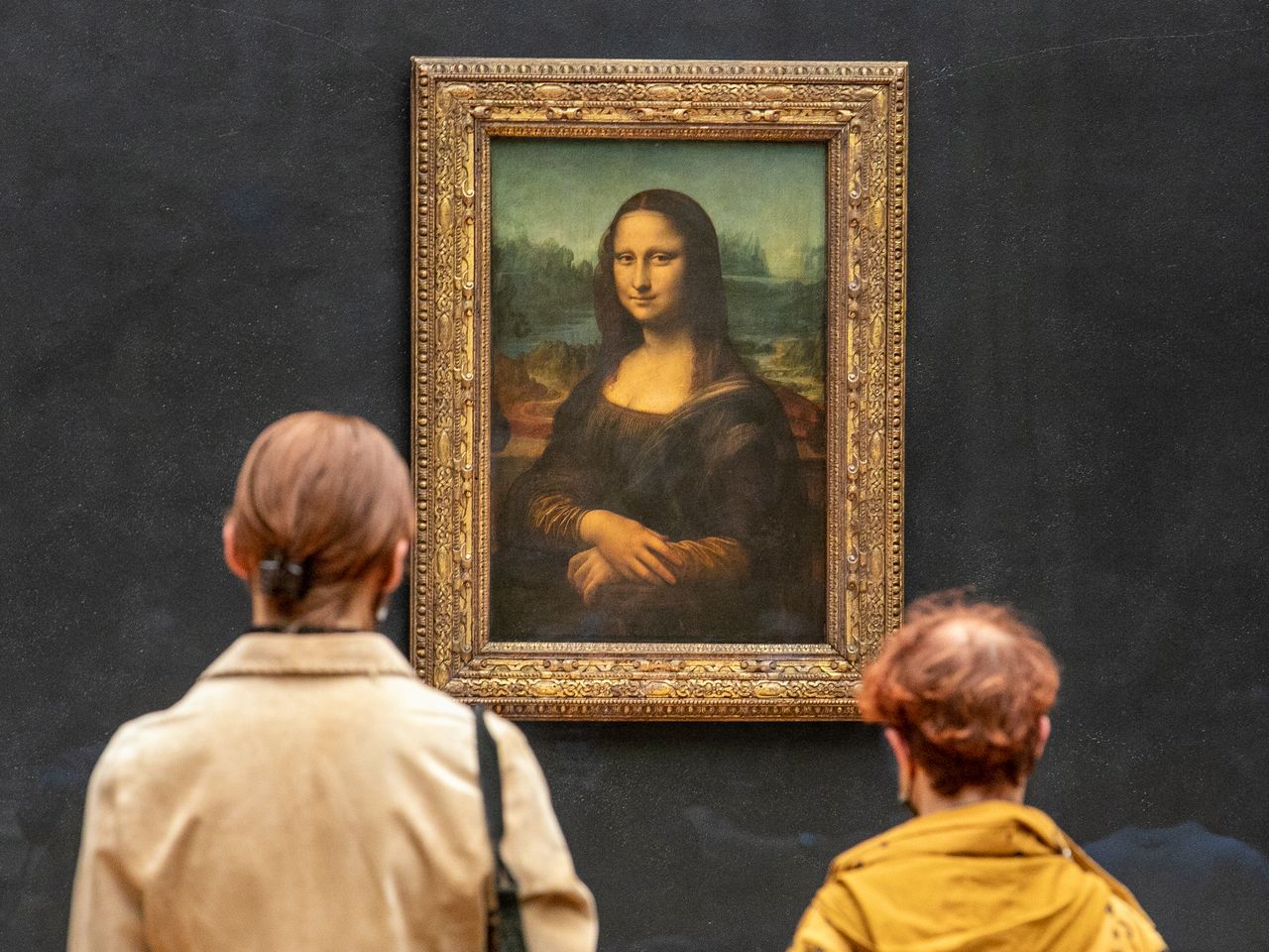 mona lisa drawing with colour