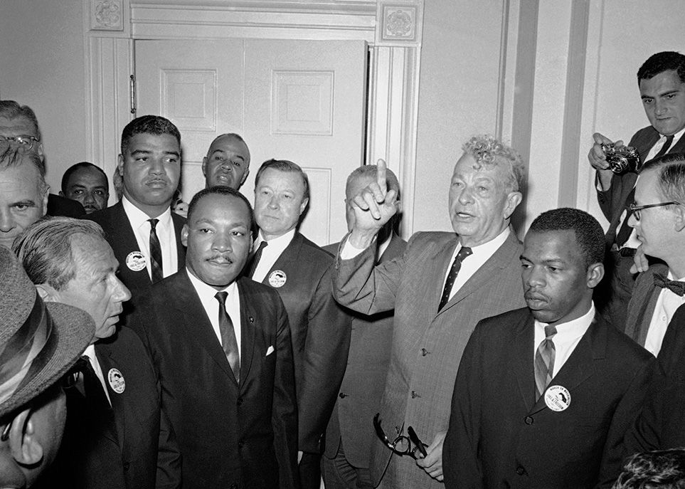 Civil rights leaders meeting with members of Congress