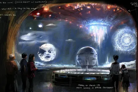 Artist's rendering of the museum's "Imagined World" gallery
