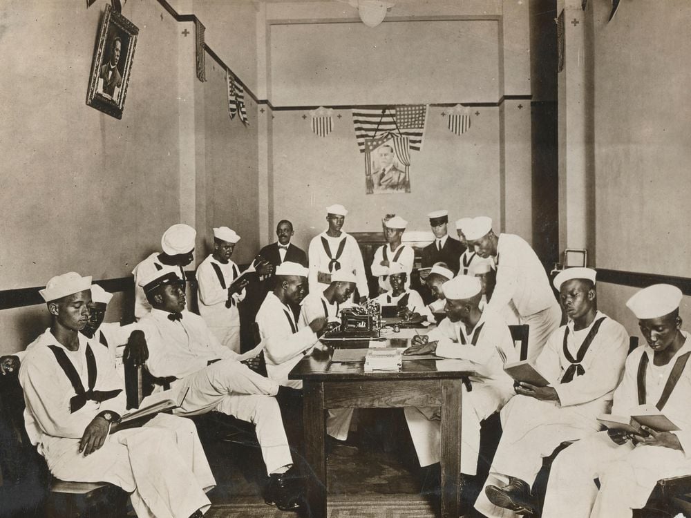 Sailors in Red Cross Rest Room during WWI