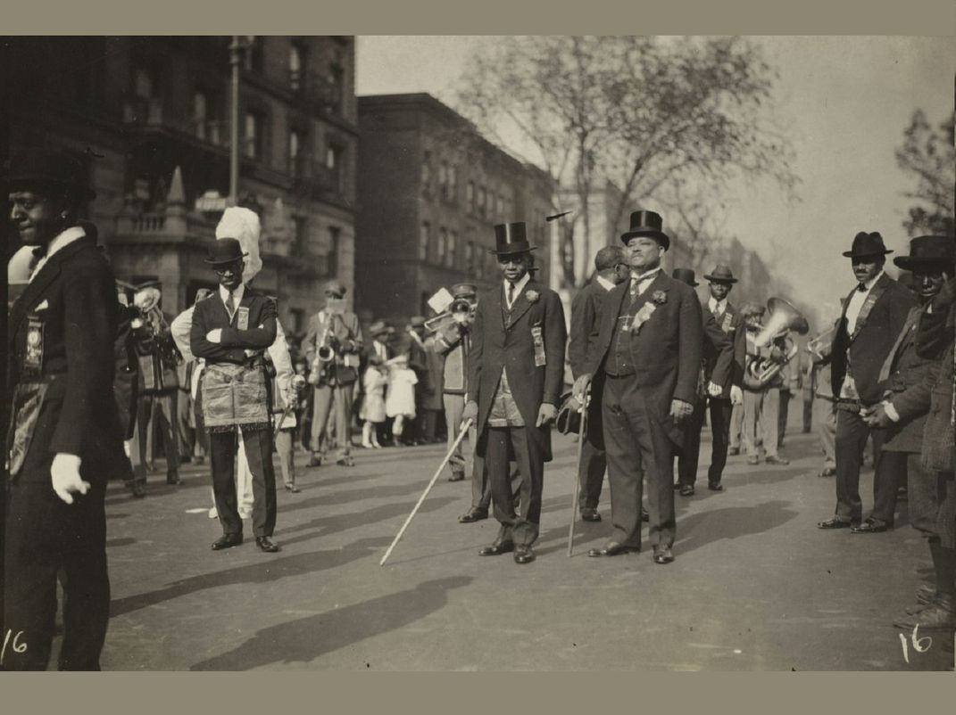 A street parade in Harlem