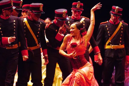 Dancers from Spain’s Ballet Teatro Español de Rafael Aguilar perform flamenco during a rehearsal at the National Theater in Taipei, Taiwan, in 2006.