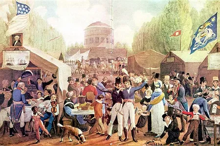Independence Day Celebration in Centre Square by John Lewis Krimmel (1787–1821)