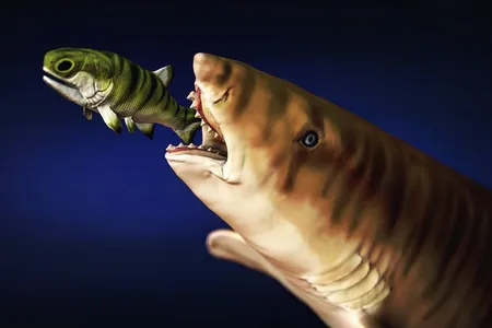 With just two rows of teeth, Edestus slid its lower jaw to slice apart its prey.  