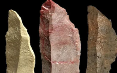 Small stone blades from South Africa dating to 71,000 years ago may be the earliest evidence of bow and arrows.