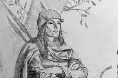 Artist's rendering. The remains of the woman in the ornate tomb were found buried alongside an array of weapons, as well as a gaming set suggestive of strategic military planning.