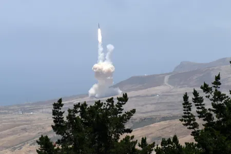 A ground-based incerceptor launches from Vandenberg AFB in California on May 30.