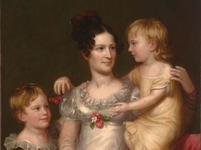Sarah Weston Seaton with Her Children Augstine and Julia / Charles Bird King / c. 1815 / National Portrait Gallery, Smithsonian Institution / Bequest of Armida B. Colt
