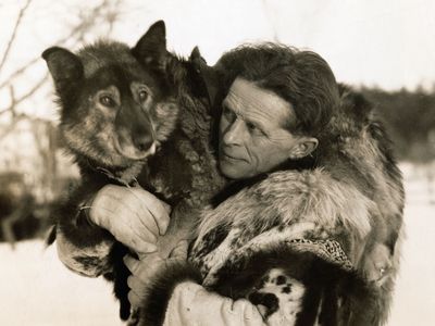 Togo and his owner, musher Leonhard Seppala, in 1927