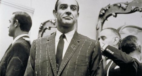 Sean Connery getting fitted for one of his classic suit jackets by Anthony Sinclair.