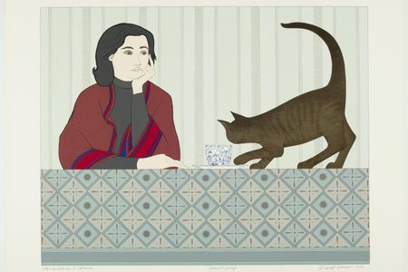"Meditation and Minou," 1980, by Will Barnet.