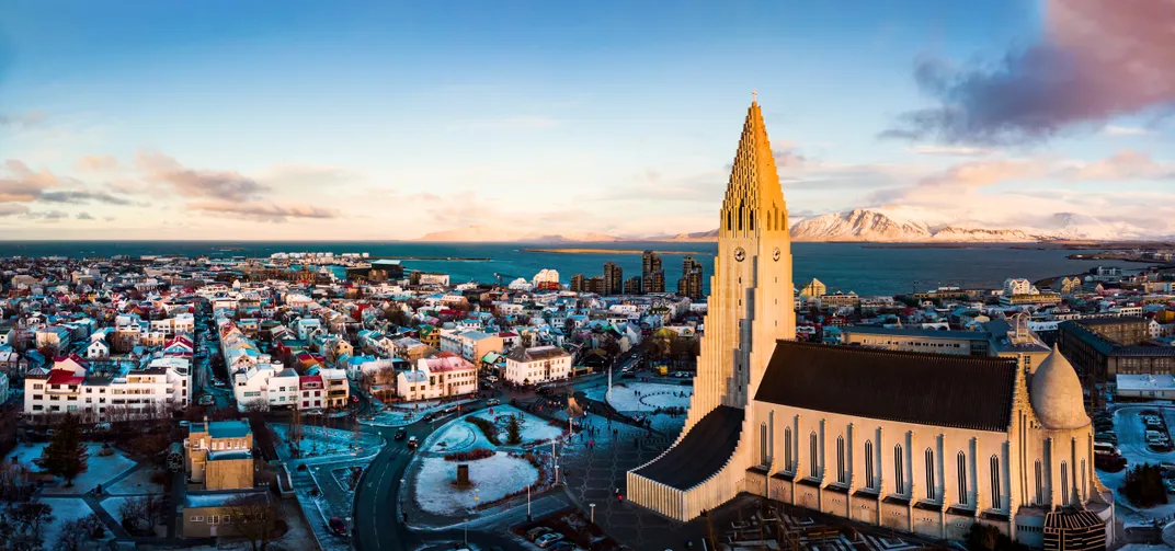 Reykjavik in winter