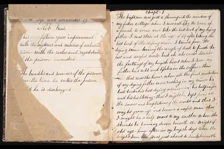 Austin Reed learned to write as a juvenile prisoner. His handwritten manuscript runs 304 pages.
