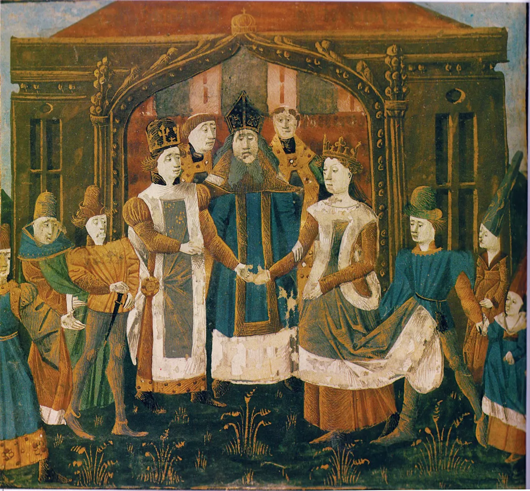 medieval king and queen painting